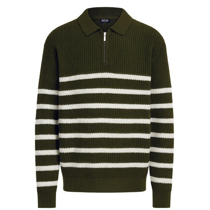 MADE IN TURKEY K S KHAKI-WHITE / M MILANO EXCLUSIVE SWEATER-M35014