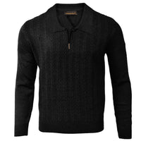 MADE IN TURKEY K S BLACK / Large STEFANO RICCI POLO SWEATER