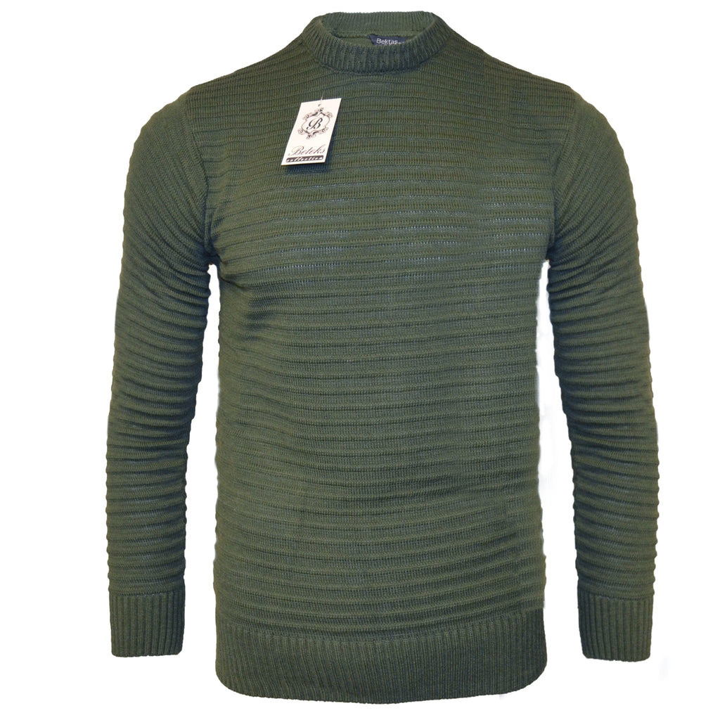 MADE IN TURKEY T PL OLIVE / MED BETEKS KNITTED SWEATER/7605