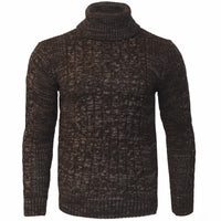 MADE IN TURKEY T PL BLACK / MED CABLE TURTLENECK SWEATER/8702