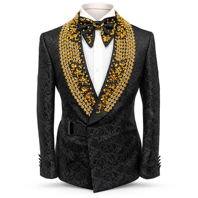 MANZINI IMPORTS XT U S Designer Showtime Embellished Formal Suit Set – Slim Fit