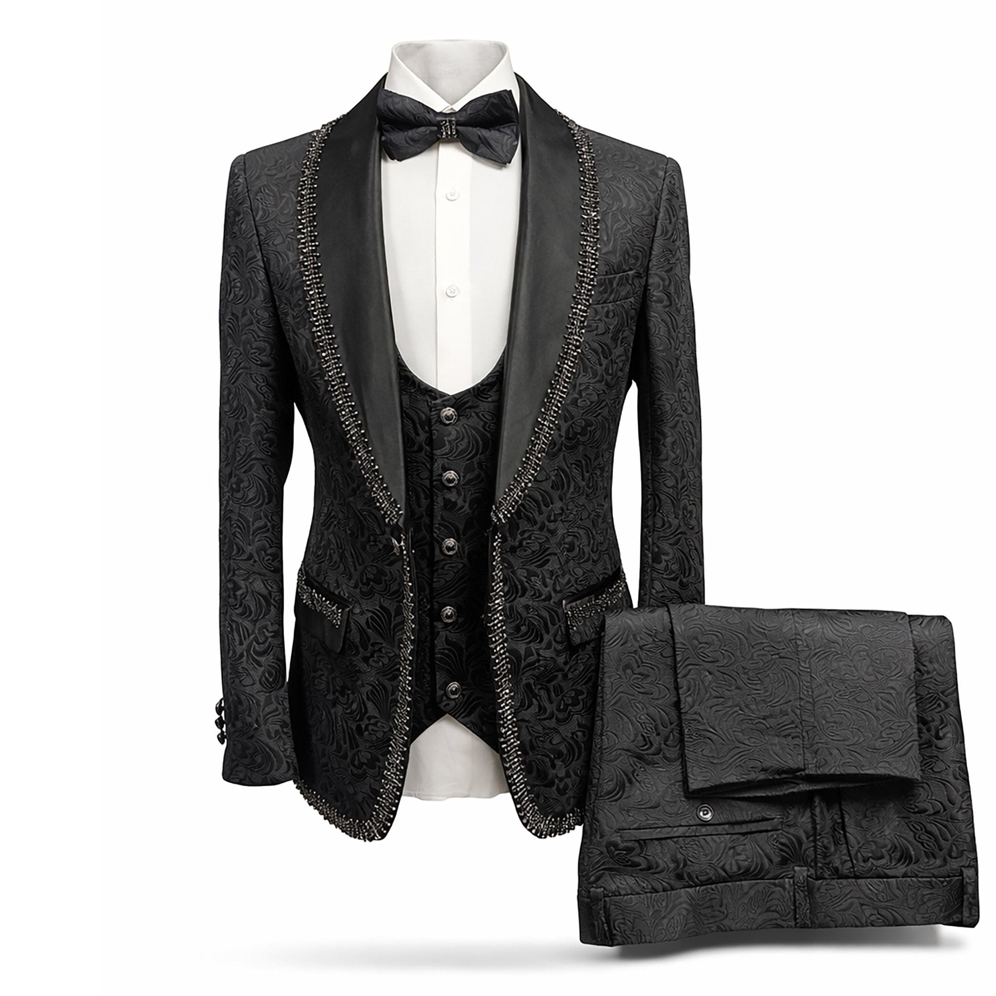manzini sofia black tuxedo suit for men