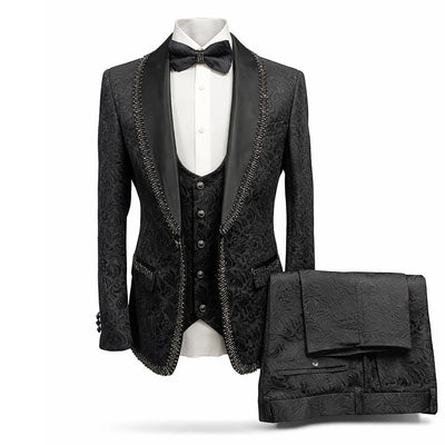 manzini sofia black tuxedo suit for men