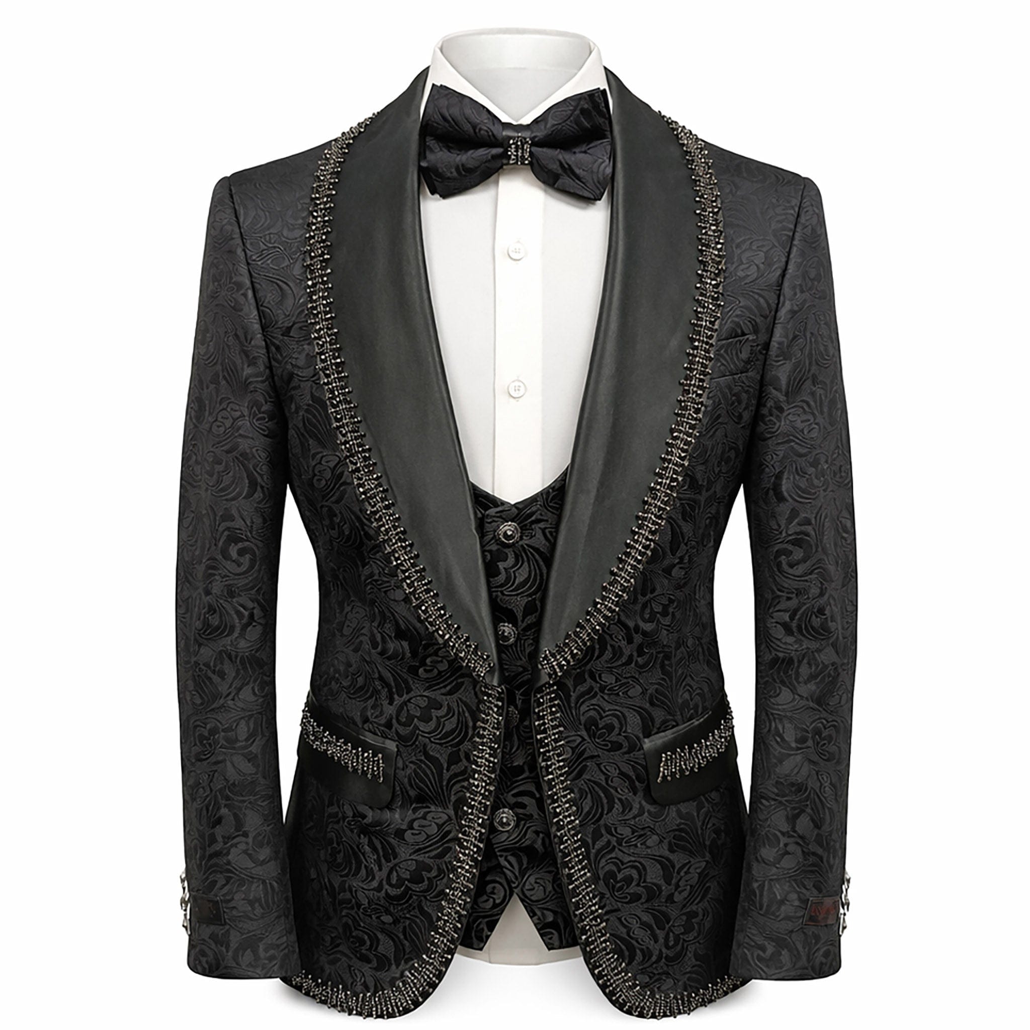 manzini sofia black tuxedo suit for men