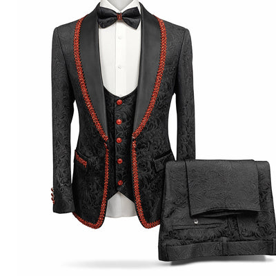 manzini sofia black tuxedo suit for men