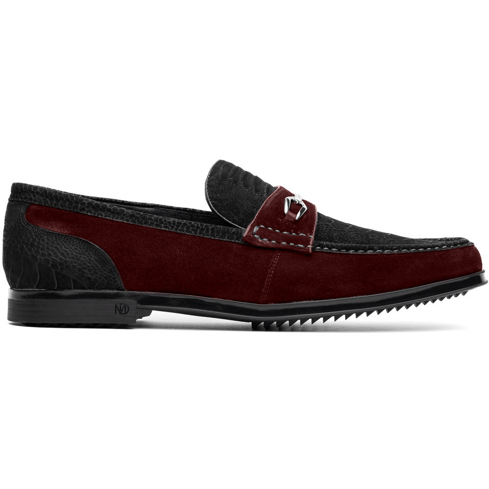 Marco Di Milano FT Hugo Ostrich Black / Wine