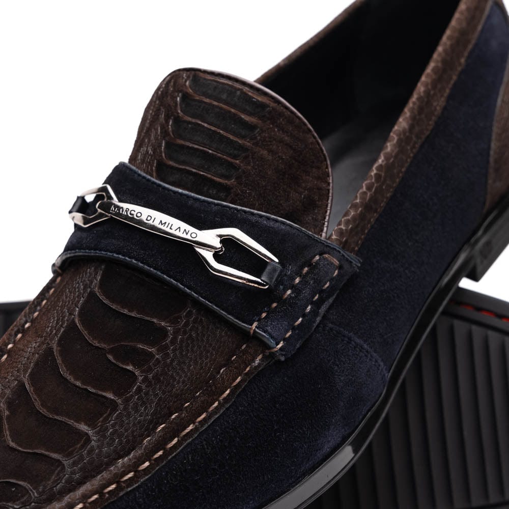 Marco Di Milano FT Hugo Ostrich Brown / Navy