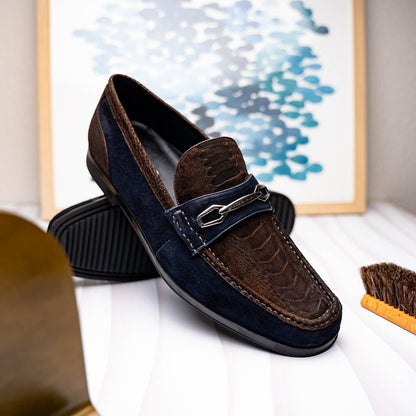 Marco Di Milano FT Hugo Ostrich Brown / Navy
