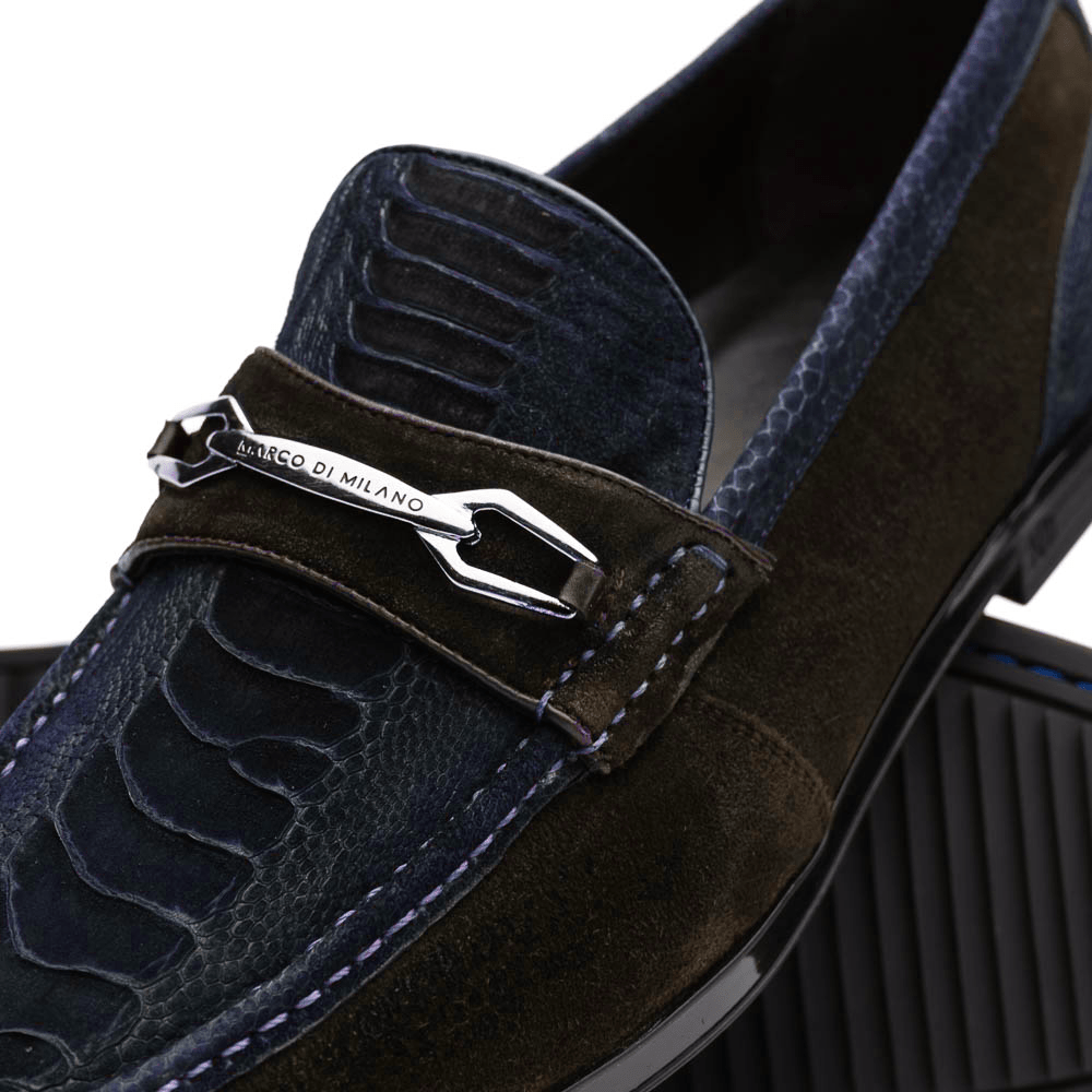 Marco Di Milano FT Hugo Ostrich Navy / Brown