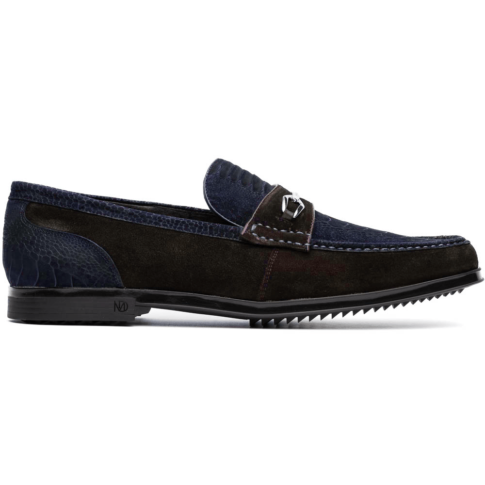 Marco Di Milano FT Hugo Ostrich Navy / Brown