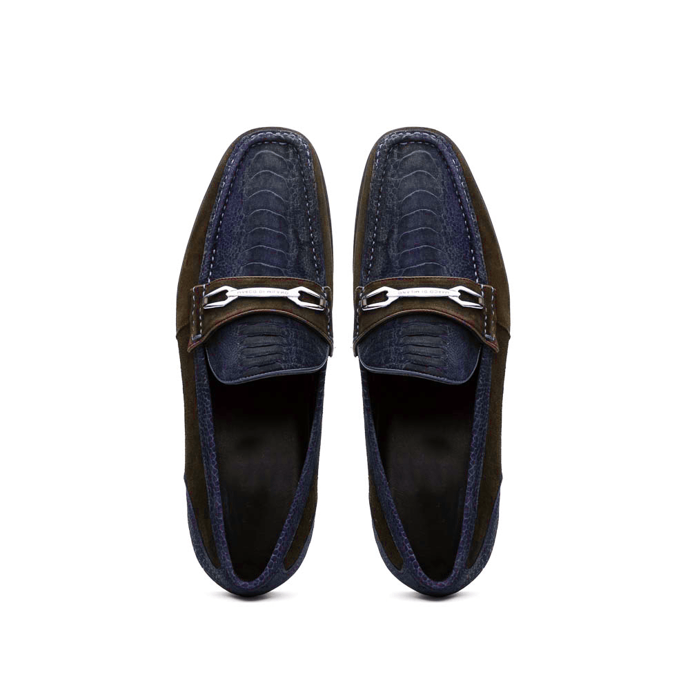 Marco Di Milano FT Hugo Ostrich Navy / Brown