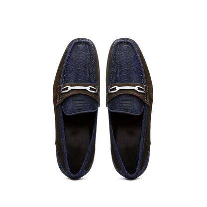 Marco Di Milano FT Hugo Ostrich Navy / Brown