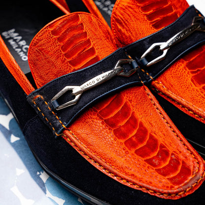 Marco Di Milano FT Hugo Ostrich Orange / Navy