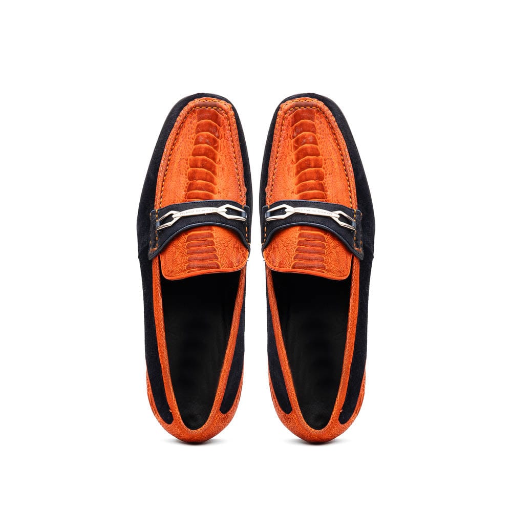 Marco Di Milano FT Hugo Ostrich Orange / Navy