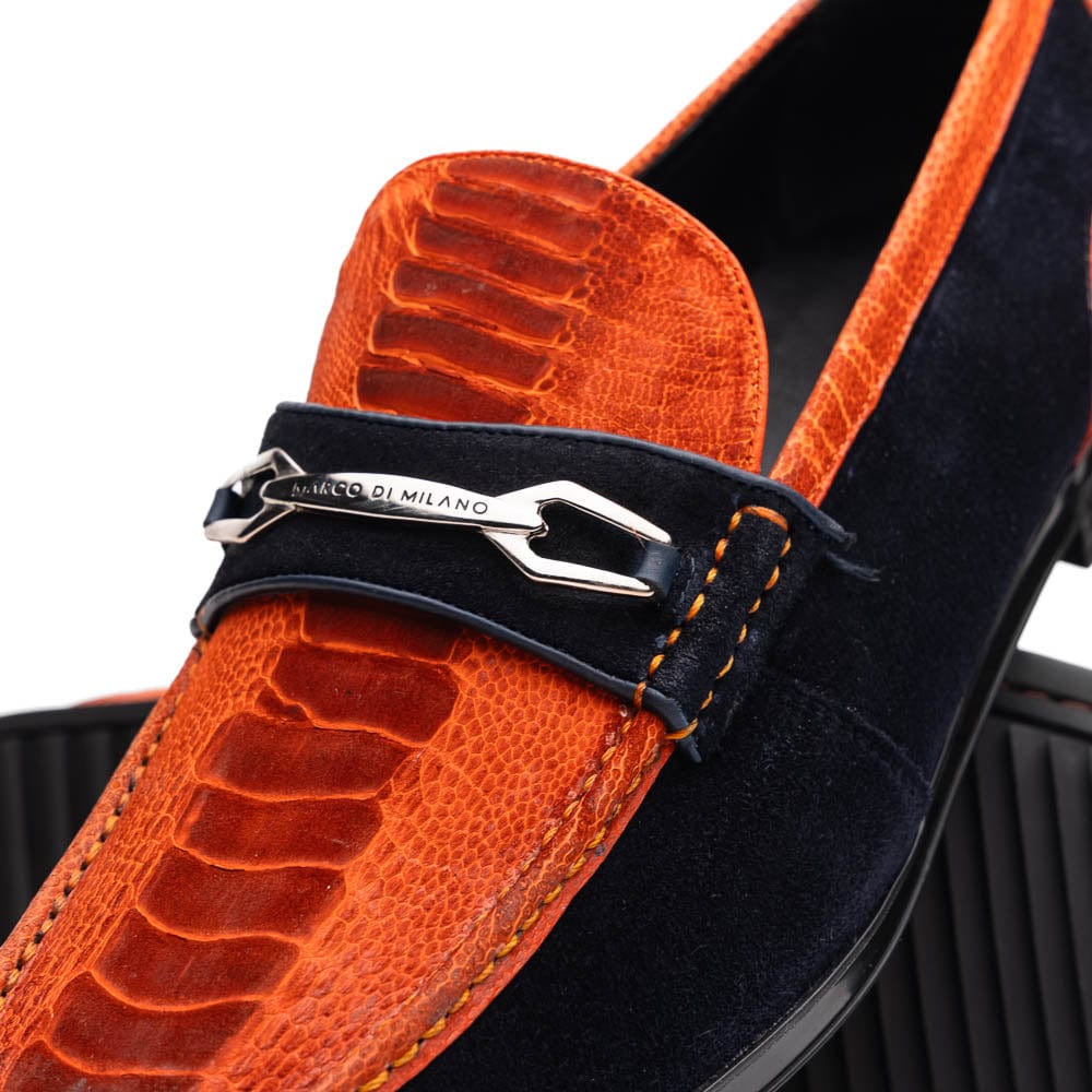 Marco Di Milano FT Hugo Ostrich Orange / Navy