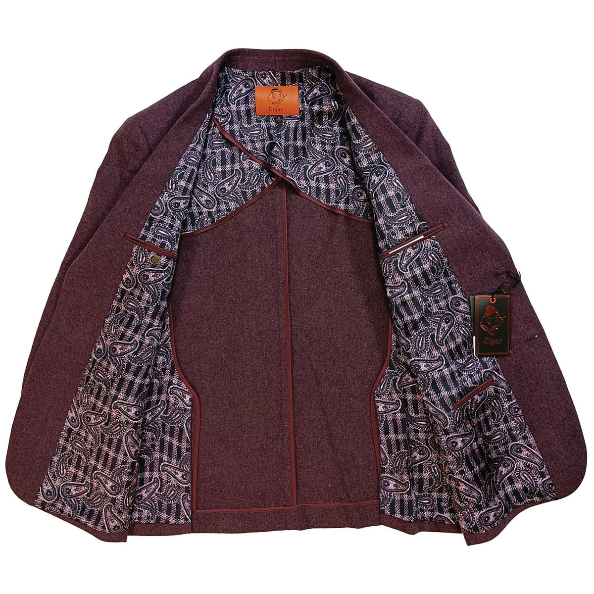 MARENZIO GROUP, INC. J C F Cigar Men’s Wool-Blend  Blazer -J7107