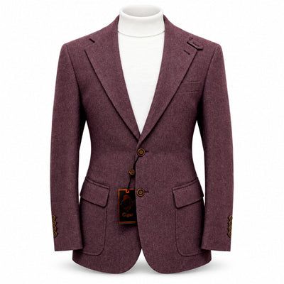 MARENZIO GROUP, INC. J C F PURPLE / MED Cigar Men’s Wool-Blend  Blazer -J7107