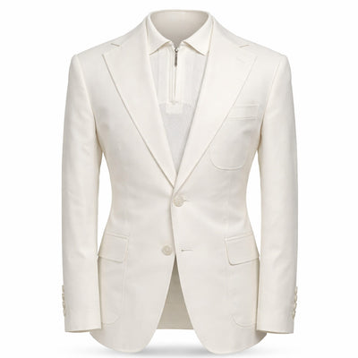 MARENZIO GROUP, INC. J C S WHITE / MED Cigar Men’s Linen Blend Blazer Jacket-J-7042