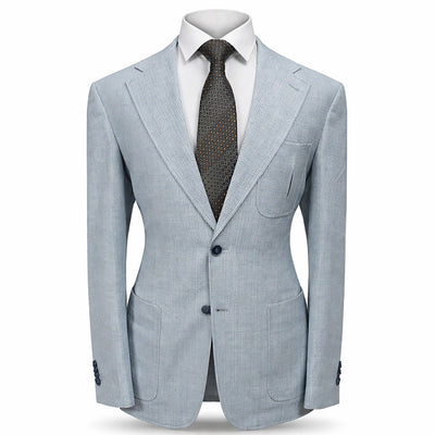 MARENZIO GROUP, INC. J C S SKY / MED Cigar Men’s Textured Blazer Classic Fit Notch Lapel Jacket/ J-7041