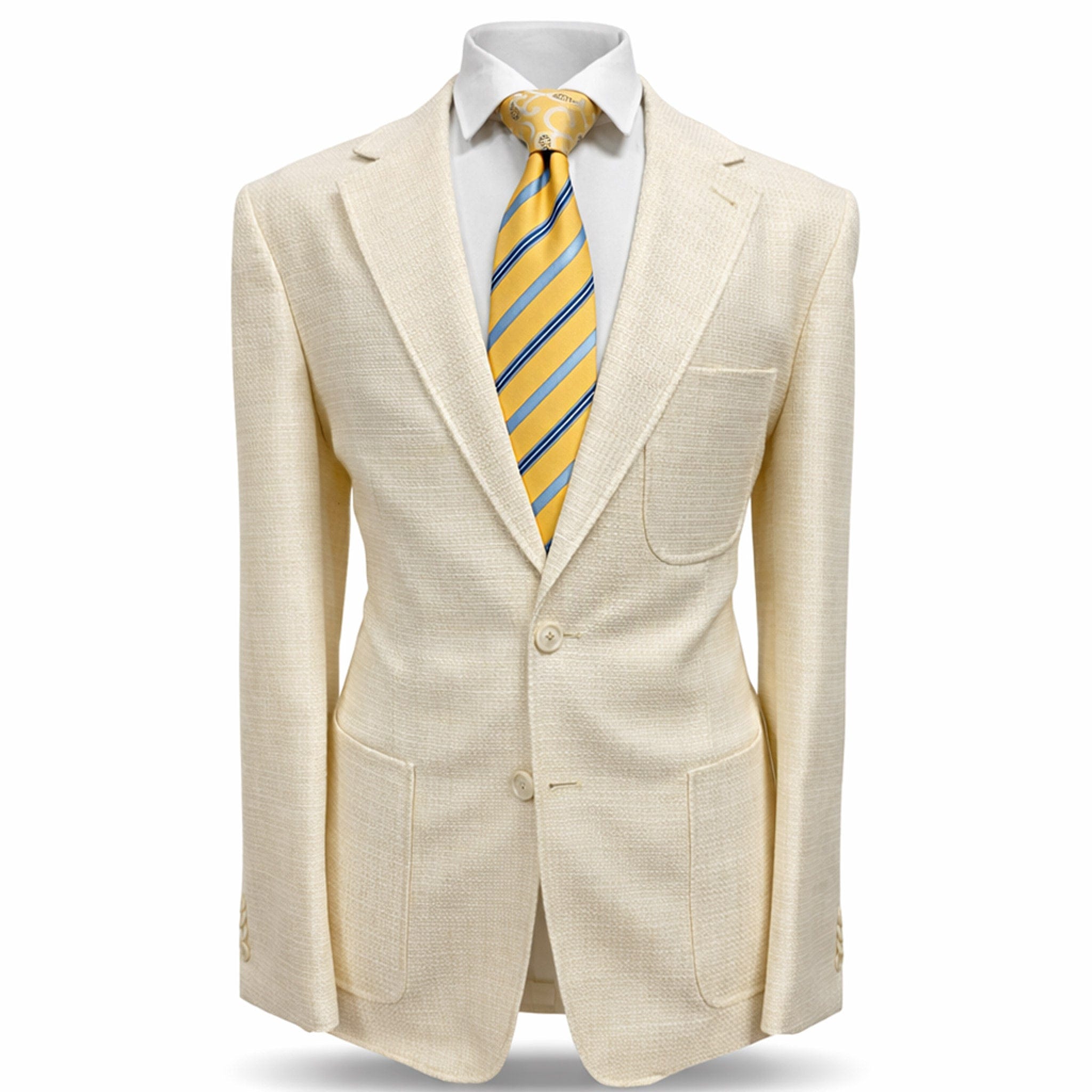 MARENZIO GROUP, INC. J C S BEIGE / MED Men’s Textured Blazer Classic Fit Jacket J-7036