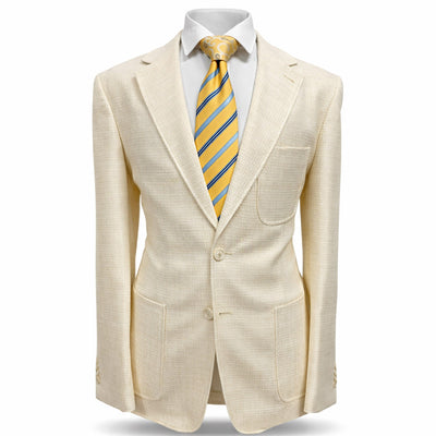 MARENZIO GROUP, INC. J C S BEIGE / MED Men’s Textured Blazer Classic Fit Jacket J-7036