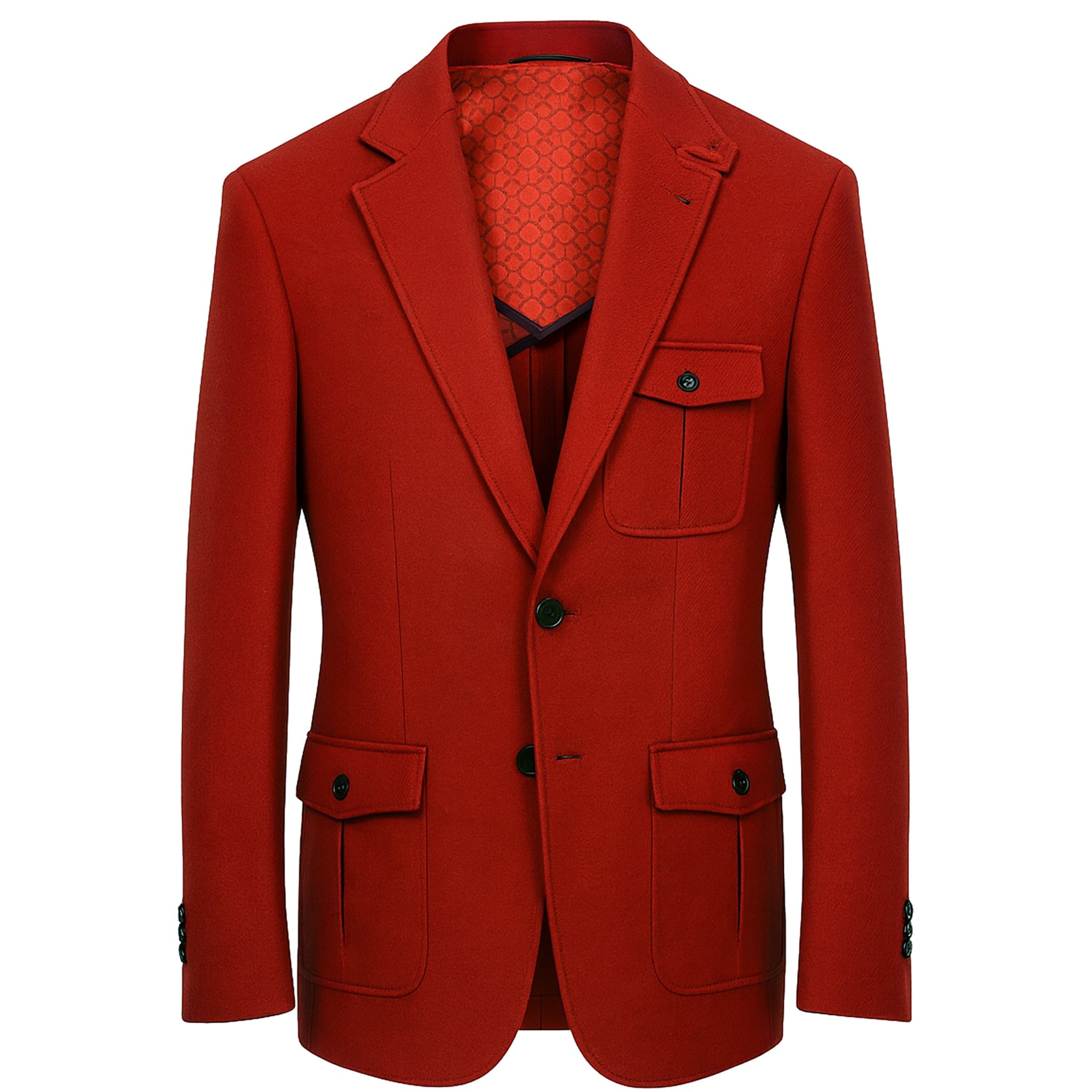 MARENZIO GROUP, INC. J CF RED / MED Cigar 100% Wool Blazer/ J-7011