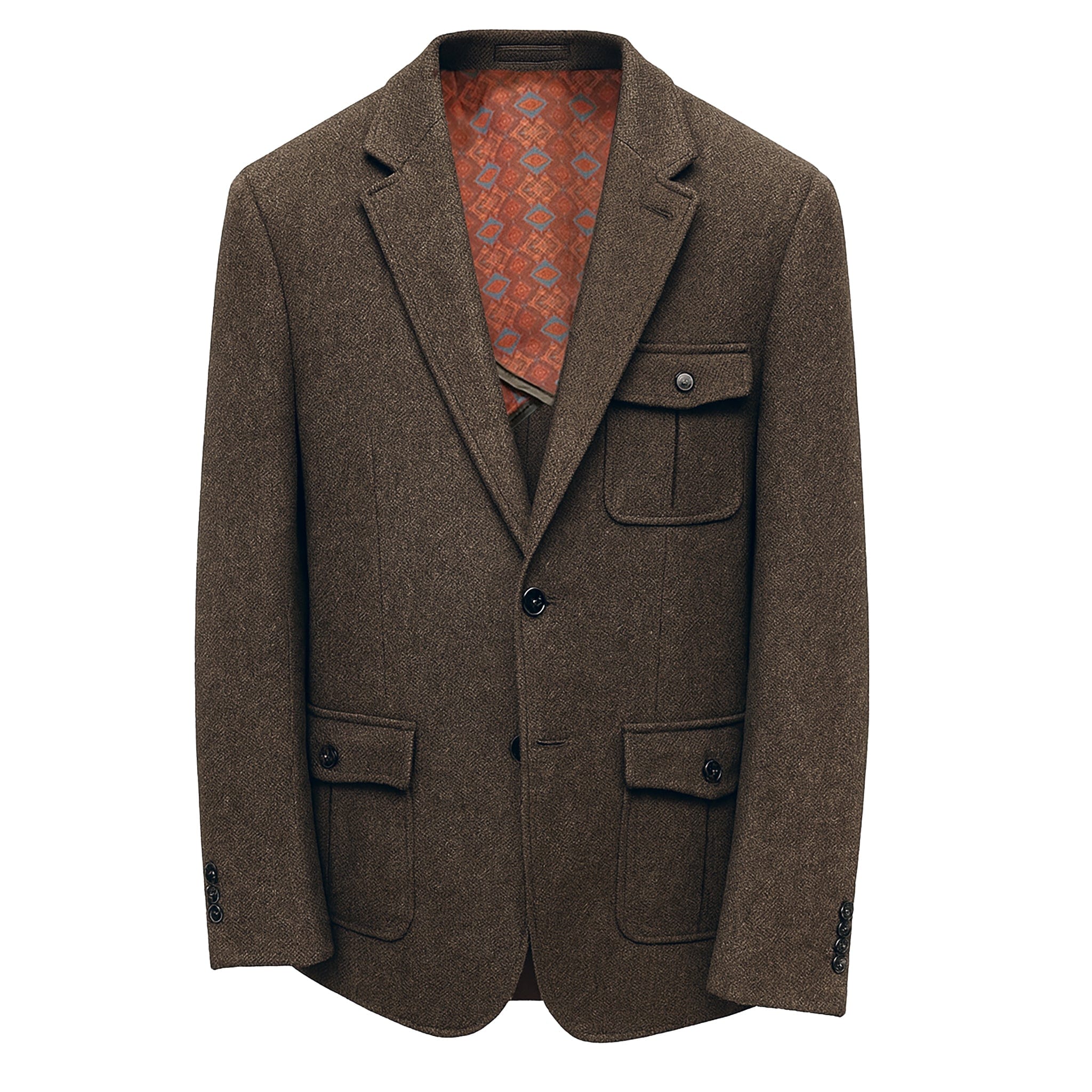 MARENZIO GROUP, INC. J CF BROWN / MED Cigar 100% Wool Blazer/ J-7011