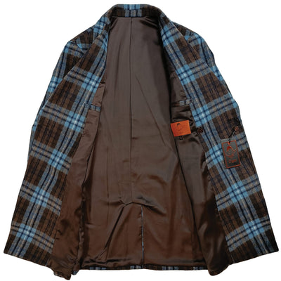 MARENZIO GROUP, INC. J O C Cigar Men’s Plaid Double-Breasted Overcoat-Tc1503
