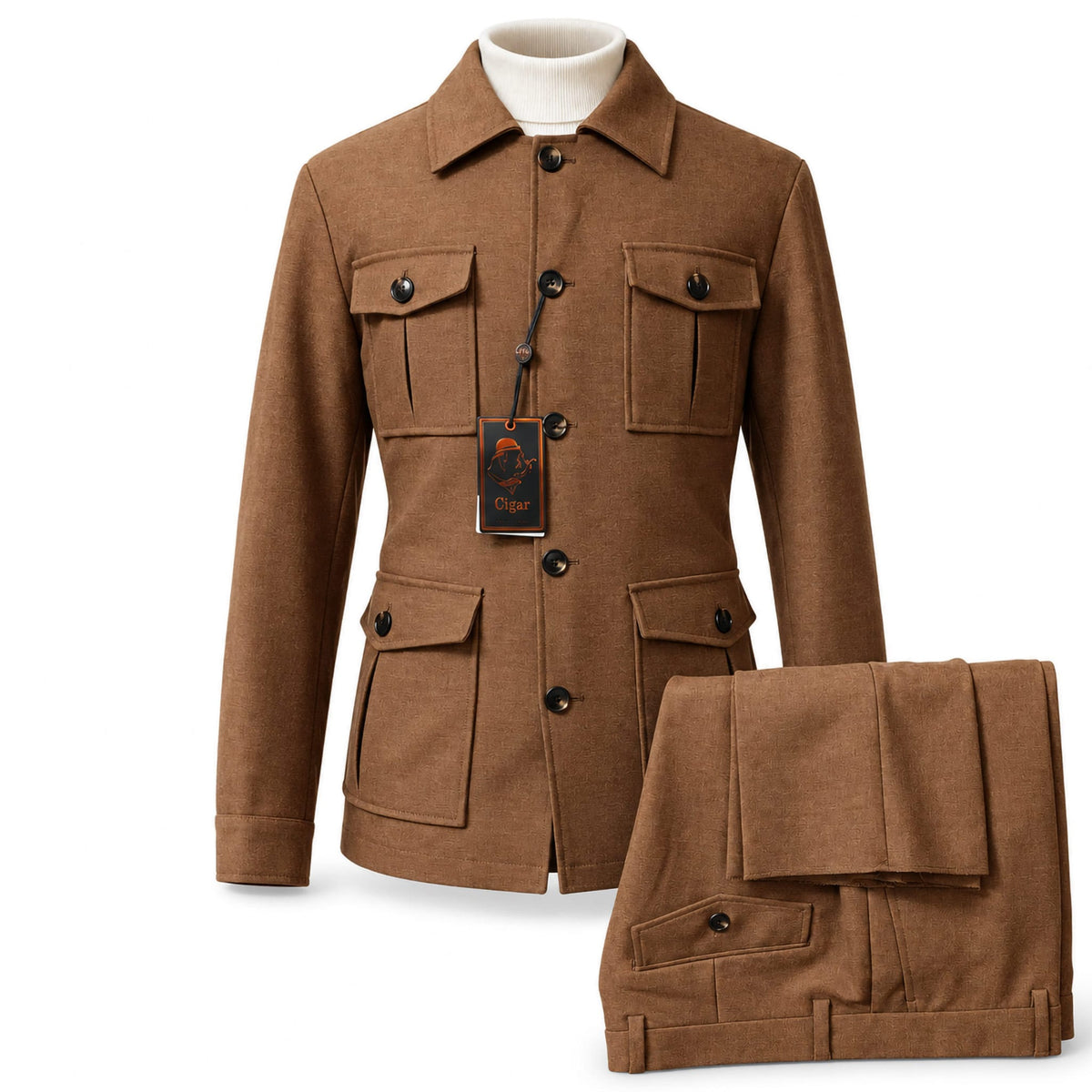 MARENZIO GROUP, INC. O F L COPPER / MED Cigar Men’s Two-Piece Walking Suit – CJP-843
