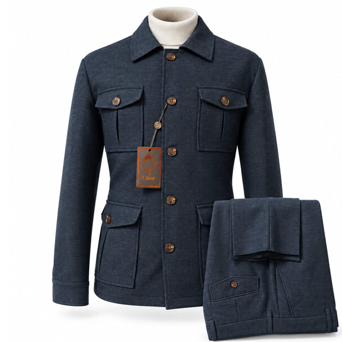 MARENZIO GROUP, INC. O F L NAVY / MED Cigar Men’s Two-Piece Walking Suit – CJP-843