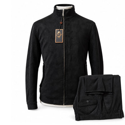 MARENZIO GROUP, INC. O F L BLACK / MED Cigar Men’s Zip-Front Walking Suit – CJP848