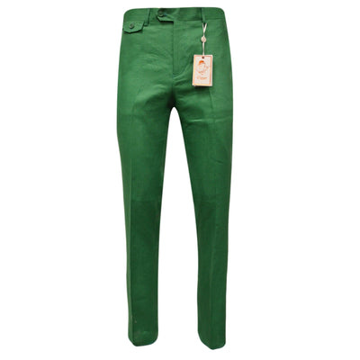 MARENZIO GROUP, INC. P CS GREEN / 32 CGR 100%LINEN PANTS/Sl-701