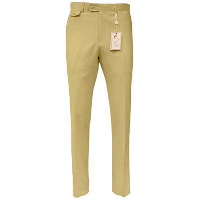 MARENZIO GROUP, INC. P CS YELLOW / 32 CGR RELAXED FIT DRESS PANTS/SL-829