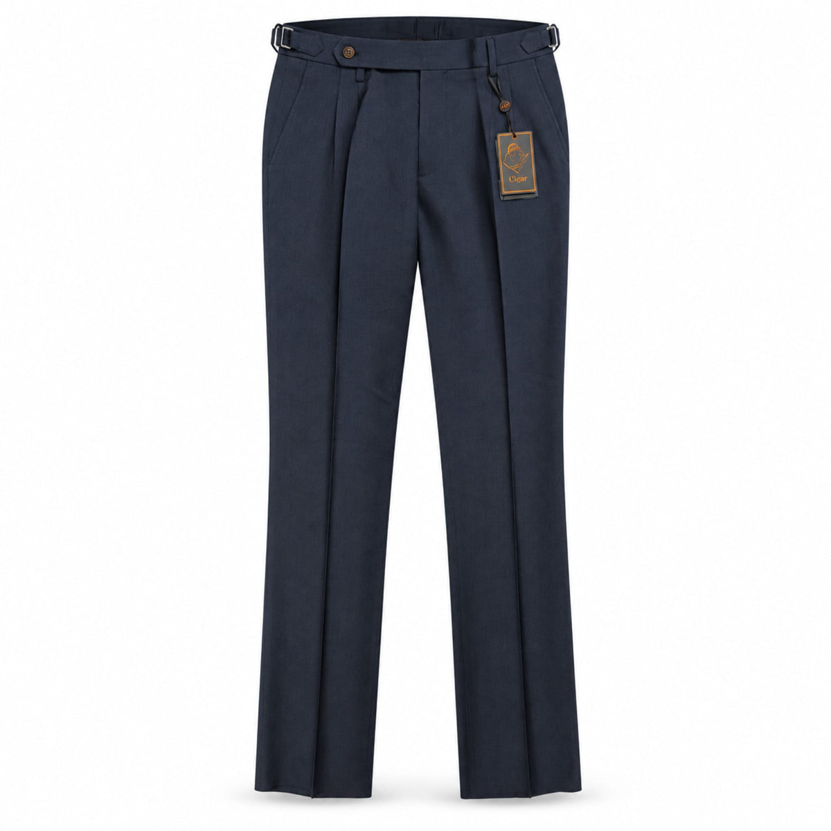 MARENZIO GROUP, INC. P D M NAVY / 28 Cigar Men’s Textured Pleated Dress Pants – PSL960