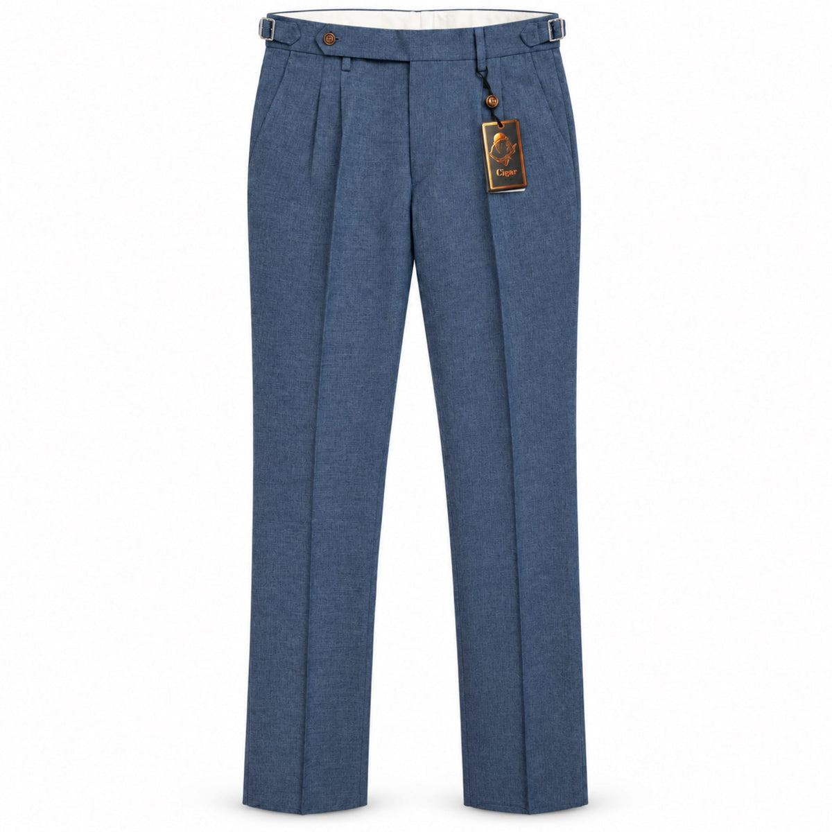MARENZIO GROUP, INC. P D M BLUE / 28 Cigar Men’s Textured Pleated Dress Pants – PSL960