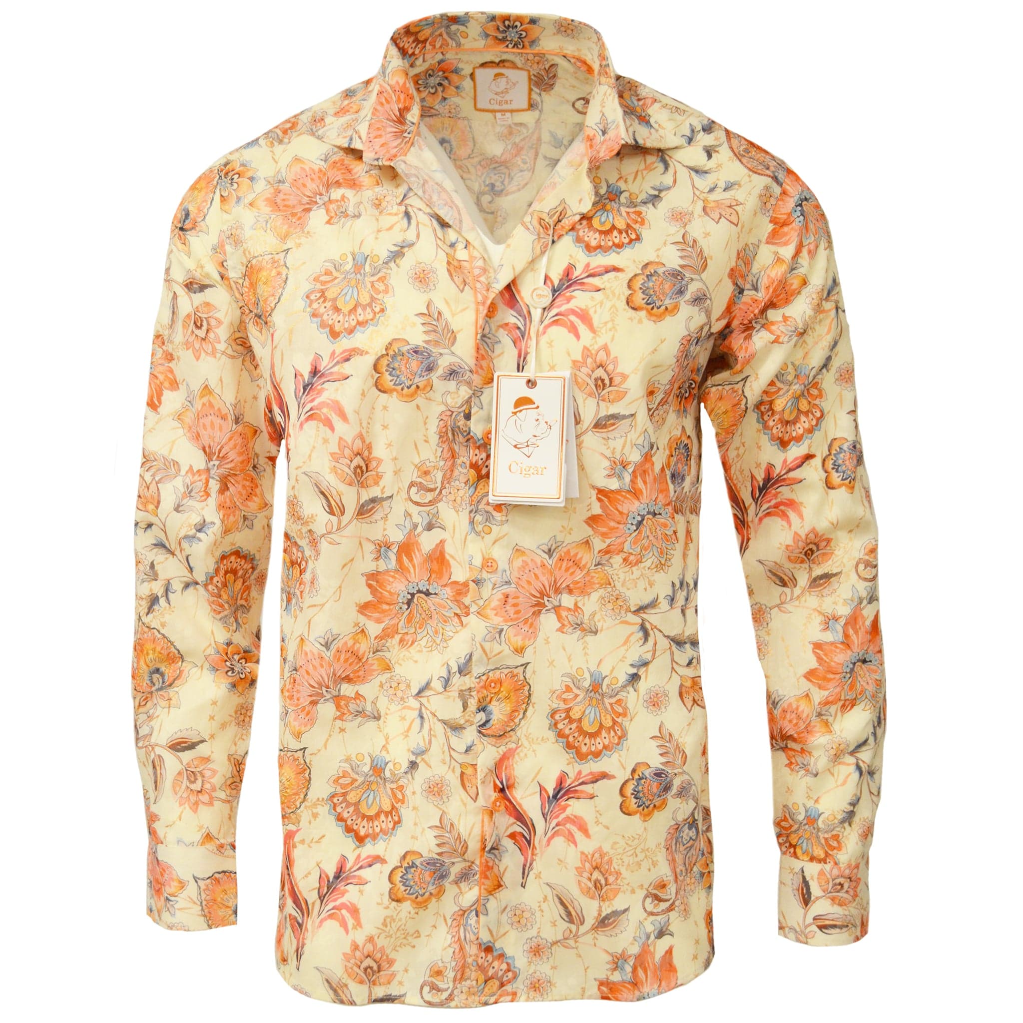 MARENZIO GROUP, INC. S AL CREAM / MED CIGAR ORGINAL SPORT SHIRTS/S-5018