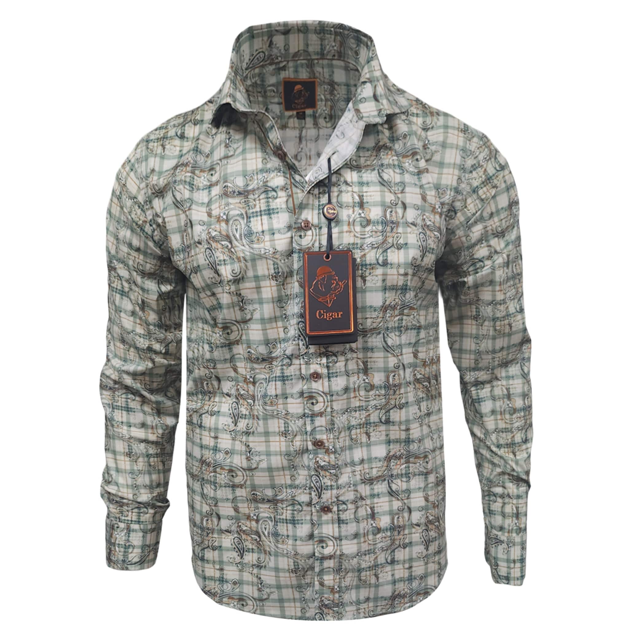 MARENZIO GROUP, INC. S AL SAGE / MED Cigar Sport Shirt/M-1852
