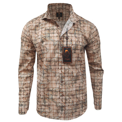 MARENZIO GROUP, INC. S AL RUST / MED Cigar Sport Shirt/M-1852