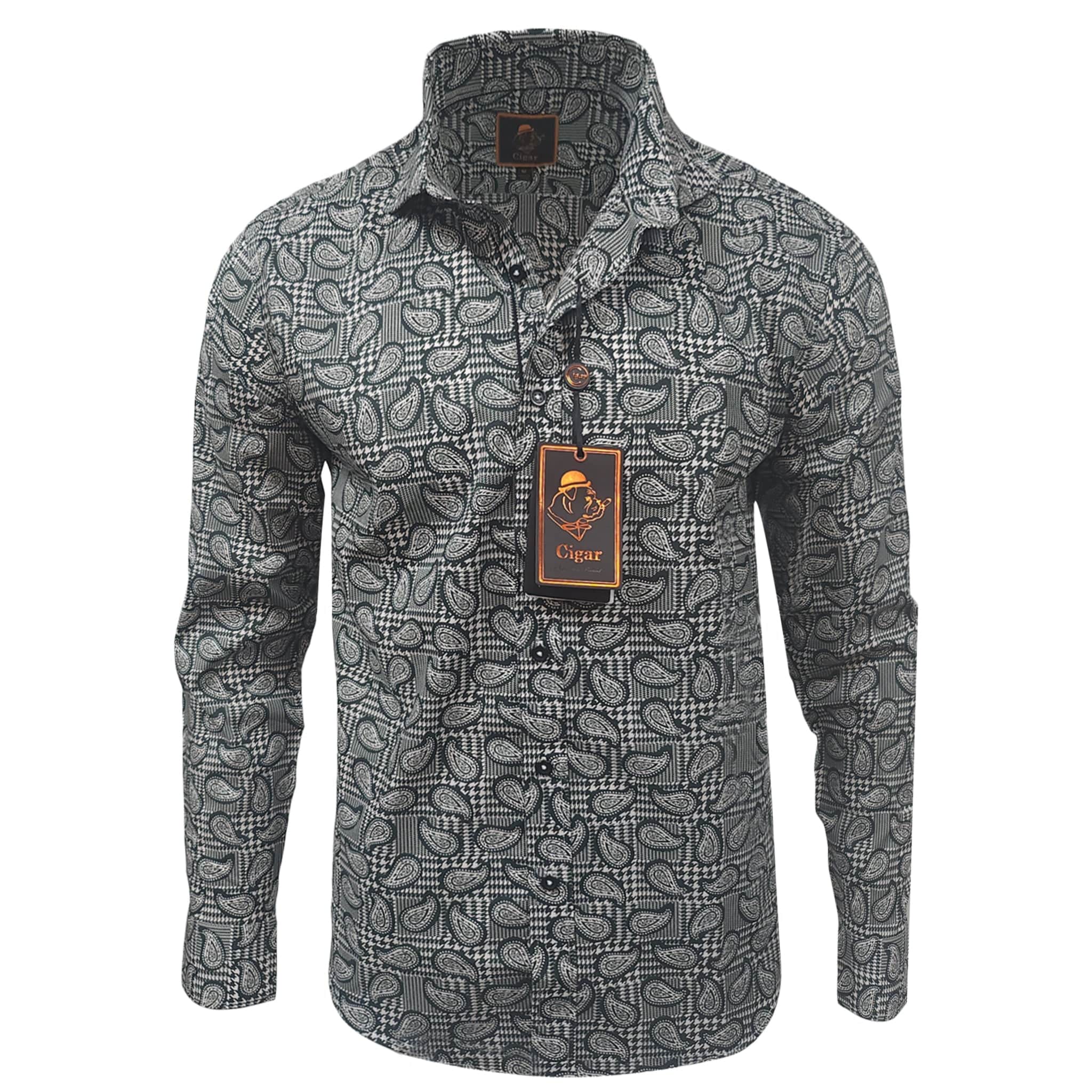 MARENZIO GROUP, INC. S AL BLACK / MED Cigar Sport Shirt/M-1865