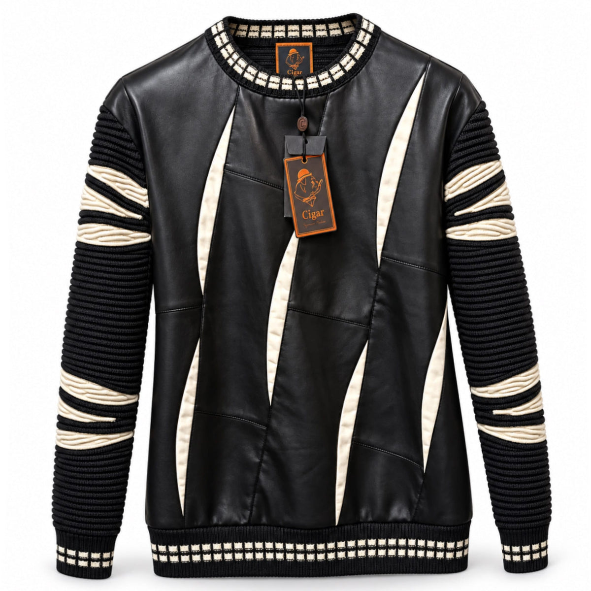 MARENZIO GROUP, INC. T K BLACK / MED Cigar Men’s Sweater -Lfs1205