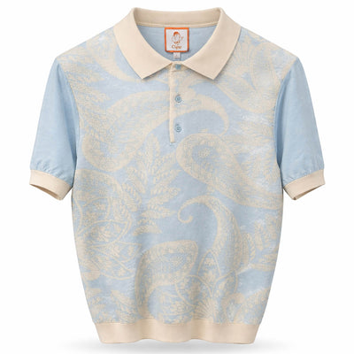 MARENZIO GROUP, INC. T P S SKY / MED Cigar Men’s Short Sleeve Knit Polo/ Pj-1607