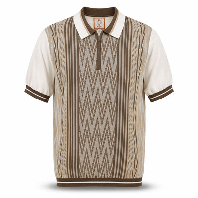 MARENZIO GROUP, INC. T P S CREAM / MED Cigar Premium Short Sleeve Knit Collection/Pj-1618