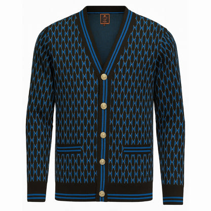 MARENZIO GROUP, INC. T PL NVY / M CGR CARDIGAN SWEATER/CRG-1510