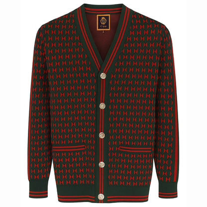 MARENZIO GROUP, INC. T PL RED / M CGR CARDIGAN SWEATER/CRG-1510