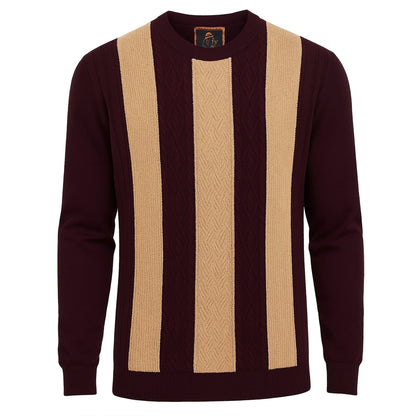 MARENZIO GROUP, INC. T PL BURGUNDY / M CGR CREW SWEATER/CR-443