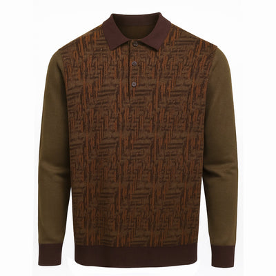 MARENZIO GROUP, INC. T PL OLIVE / M CGR POLO SWEATER/P-414
