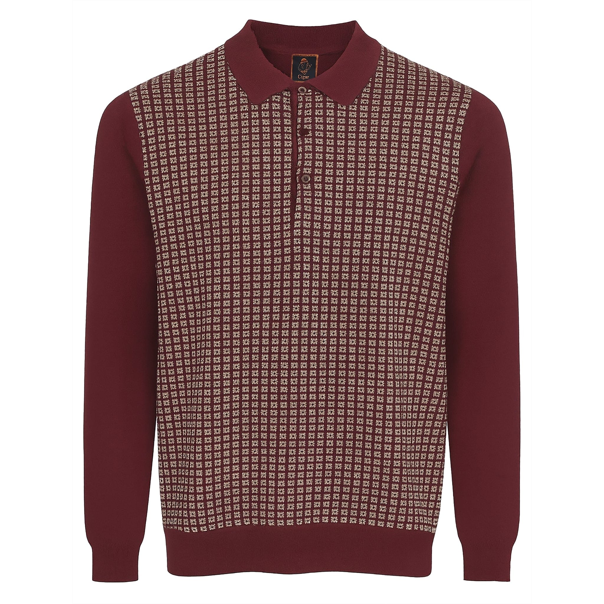 MARENZIO GROUP, INC. T PL WINE / M CGR POLO SWEATER/P-420