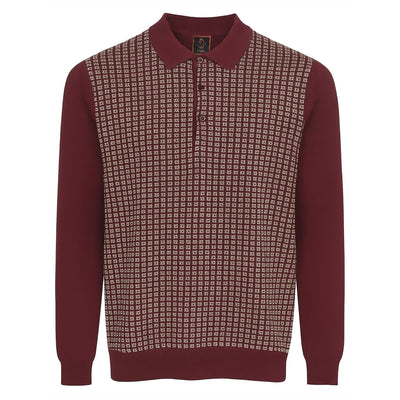 Cigar Wool-Blend Polo Sweater - Sky