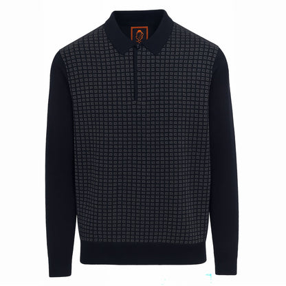 MARENZIO GROUP, INC. T PL NVY / M CGR POLO SWEATER/P-420