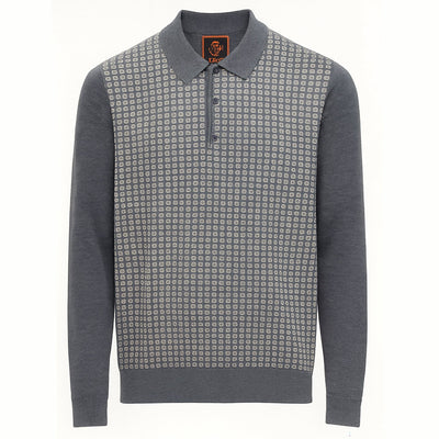 MARENZIO GROUP, INC. T PL GREY / M CGR POLO SWEATER/P-420
